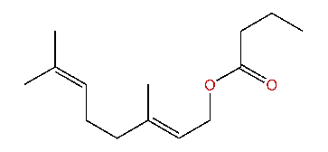 (E)-3,7-Dimethyl-2,6-octadienyl butyrate